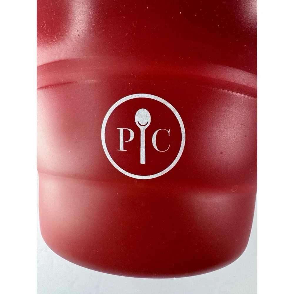 Pampered Chef Microwave Popcorn Maker (#1457) Red Silicone Bowl Collapsible